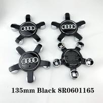 4 vnt. 135 mm - Automobilio ratlankio centriniai dangteliai 8R0601165 Skirti Audi 8p 8v A4 Q3 S3 Q5 SQ5 S4 A3 Automobilių aksesuarai black