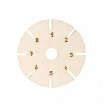 Bracelet Braiding Disk Flower Shape Durable Wooden Plate Practical Weaving Tool for Handmade Jewelry Craft DIY Lovers A white