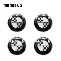 4 vnt. 56/60/65 MM Automobilio ratlankio dangtelio centrinis lipdukas BMW 3 5 6 7 1 serijai Z4 H2 X3 X6 E81 E71 E90 E93 F30 F10 E92 E60 E84 65mm