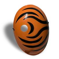 Naruto Mask Halloween Glowing Sharingan Uchiha Obito White Mask Cosplay Props oranžinė