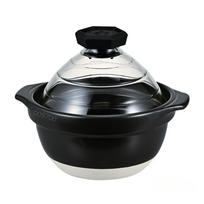 HARIO Glass Lid Rice Cooker 2-3 Go Transparent Heat-Resistant Gift Made Japan GNR-200-B-W gray