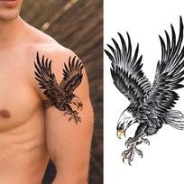 3D netikros plikojo erelio tikroviškos laikinos tatuiruotės vyrams berniukams vaikams Seno vilko drakono katės undinėlės tatuiruotės lipdukai gėlių tatuiruotės ranka white