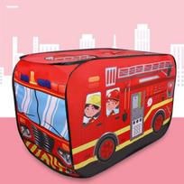 Vaikų Vaikų palapinė Iššokantis Žaisti Palapinė Žaislas Sodas Veja Sulankstomas žaidimų namelis Ugniagesių sunkvežimis Žaidimas Namų autobusų palapinė viduje lauko žaidimas raudona