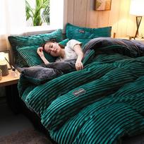 4vnt patalynė Flanelinė vienspalvė dvipusis pliušinis antklodės užvalkalas Coral Velvet Storas žiemos aksomas Magic Velvet patalynė antklodės užvalkalas 1.2m bed 3pcs