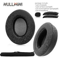 „NullMini“ keičiamos ausinės, skirtos „Logitech G Pro X“ ausinėms, aušinimo gelis, ausinės pagalvėlės, užvalkalai, dengiantys galvos juostą black