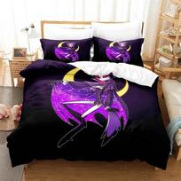 Anime Stolas Helluva Hazbin Hotels Boss Patalynės Komplektas Berniukams Mergaitėms Viengulis Karalienės Dydžio Antklodės Užvalkalas Pagalvės Užvalkalas Lova Vaikams Suaugusiems 135x200cm 2pcs