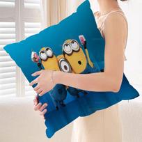 Animacinis-Mielas-M-Minionai Pagalvės Užvalkalas Pagalvės Užvalkalas Svetainės Sofos Namų Dekoras Individualus 16x16Inch
