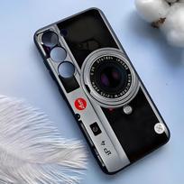 Retro Music Tapes Camera Phone Case For Samsung S25 Ultra S24 S23 S22 S21 S20 Plus Fe Galaxy A54 A53 A34 A25 A16 Silicone Cover Samsung S21 Ultra gray