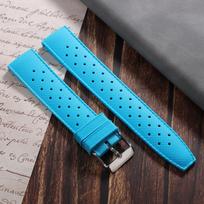Tropical Silicone Watch Band Quick Release Strap 20mm 22mm for Oris for Seiko for Citizen Rubber Tropic Smart Replacement Straps 22mm šviesiai mėlyna spalva