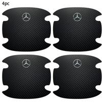 4 vnt./rinkinys Anglies Pluošto Automobilio Durų Dubenėlio Rankenos Anti-Įbrėžimų Lipdukas Mercedes Benz AMG W204 W205 W211 W212 W213 W176 GLA CLA black