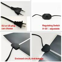 110V/220V with US/EU Plug, Adjustable Temperature Control Reptile Far Infrared Heating Pad 220V EU 35W gray