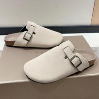 Vyriški ir moteriški kamštinio padėklo sandalai, uždaru priekiu slip-on klumpės, laisvalaikio romėniški batai poroms, patogūs tinginiai šlepetės 39 smėlis