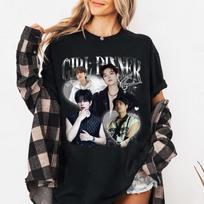 Mergaičių vakarienė Seungmin Stray Kids marškinėliai, Vintažiniai gerbėjų duoklės marškinėliai vyrams ir moterims, Hip Hop gatvės apranga, Didesnio dydžio marškinėliai trumpomis rankovėmis, Laisvalaikio drabužiai 4XL black
