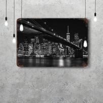 Niujorko dangoraižis Vintažiniai Metaliniai Skardos Ženklai Plakatai Dekoras Retro Metalinė Plokštelė Sienos Menas Dekoras Garažui Barui 20x30cm（7.8x11.8inch）