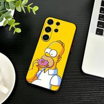 Anime T-The S-Simpsons-s Telefono dėklas Samsung S26,S25,S24,S23,S22,S21,S20,Plus,Fe,Lite,Kitiems Juodas Dangtelis Samsung S225G