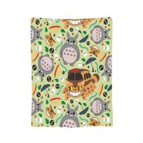 Anime Tonari No Totoro blanket Cover Fleece T-Totoros Cute Warm Throw blanket for Home Couch Bedroom Quilt 75x90cm beige
