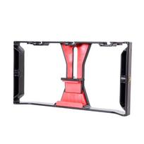 Live Broadcast Rabbit Cage Ring Light with Stable Follow Shot, Hot Shoe Mount, Handheld Bracket, Phone Frame for Photography. raudona