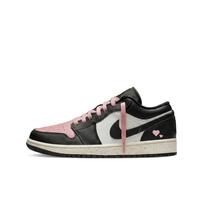 Jordan Air Jordan 1 Atsparūs trinčiai žemi krepšinio bateliai Moteriški Juodi Balti Rožiniai 553560-081(Team577-) 38 black
