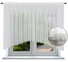 Firana Gotowa Z Cyrkoniami W Łuk 130X200 Klasyczna Firany Gładkie Białe