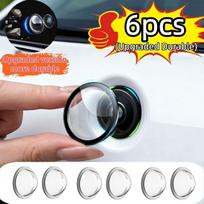 360° Panoramic Camera Protective Cover 6Pcs, HD Anti-Scratch Anti-Collision Hood for Car, Universal Fit, No Image Quality Loss black