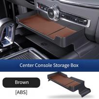 Laikymo dėžutė po centriniu ekranu, skirta Volvo XC60 2018-2026, S60 2020-2026, V60 2020-2026, ABS plastiko interjero organizatorius ruda