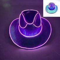 Šviečiantys neoniniai LED vienspalviai kibiro formos kepurės Vyrams Moterims Hip Hop Panama Žvejo kepurė Vasaros Lauko Atsitiktinės Šventės Naujovės one size purple