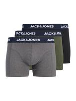 JACK & JONES Boxer trumpikės 'JACLAMP' margai ruda / alyvuogių spalva / juoda