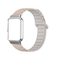 Magnetinis Dirželis Xiaomi mi band 10 Pro Apyrankė Verslo Apyrankė Silikoninė Apyrankė Mi Band10 Pro Keraminė Minkšta Plėvelė Laikrodžio Dirželis Mi Band10 Pro Ceramic ruda/smėlis