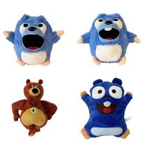 Grizzy & les Lemmings pliušinis žaislas, minkštas ir mielas anime pliušinis žaisliukas, 15 cm, kolekcionuojama dovana gerbėjams Big mouth lemming 170g