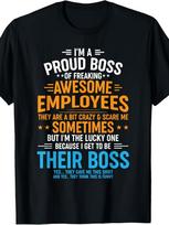 Unisex Boss Employee Humor TShirt 220gsm Retro Graphic Crew Neck Tee Ideal For Workplace Parties Gifts Plus Sizes Available L orange