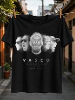 Vasco Residency Show With Smoky Grayscale Face Lineup Minimal Va5co Lettering Rome 2027 And Concert Unisex All TShirt M gray