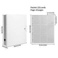 9 Grids Loose-leaf Photo Album for Kpop Idol Card Collection Book A4 Large Capacity Family Photo Binder Album Storage Card Album white