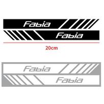 2 vnt. Viniliniai automobilio galinio vaizdo veidrodėlio lipdukai, Automobilio šoninės juostelės Lipdukas Dekoracija Skoda Octavia Rapid Fabia Superb Kodiaq Scala 2pcs Silver White gray