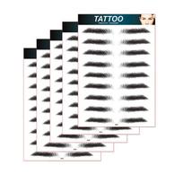 10 porų antakių tatuiruočių vyrams, realistiški netikri antakiai, populiarus perklijuojamas lipdukas 5PCS