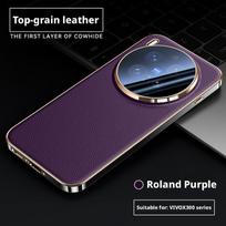 360° besisukantis stovas Magnetinis natūralios odos dėklas Vivo X300 ir X300 Pro modeliams Atsparus kritimui Pilnas apsauginis dangtelis Objektyvo apsauga vivo X300 Pro