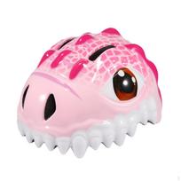 Cartoon Dinosaur Bike Helmet | shielded Expanded Polystyrene Inner Structure, Lightweight 240g Pink pink