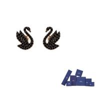 Swarovski gulbės auskarai vėrinukai moterims, juodi 5684608 F-Original brand box juoda