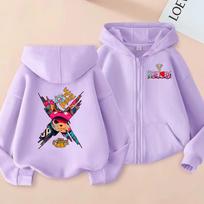 OnePiece Kids' Zip-Up Hoodie (Fall/Winter 2026) Featuring Luffy/Chopper Prints—casual, Cute, and Perfect for Outdoor Activities. 120 geltona