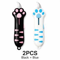 1/3PCS Cat Paw Utility Knife Mini Portable Box Cutter Cute Cat Claw Paper Cutting Tool for Art Supplies Office Craft Use