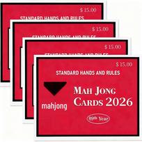 2026 American Mahjong Cards with Instructions & Scoring Rules black