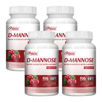 Pslalae - 1400mg D-Mannose, Cranberry & Hibiscus Capsules - Urinary Tract & Bladder Health 120*4