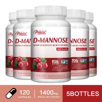 Pslalae - 1400mg D-Mannose, Cranberry & Hibiscus Capsules - Urinary Tract & Bladder Health 120*5