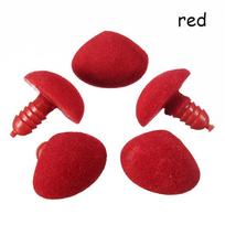 10pcs/bag New DIY Tool Craft Velvet Bear Buttons Dolls Accessories Plastic Triangle Nose red 12*14mm