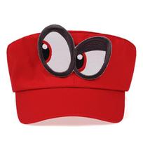 Super Mario Odyssey siuvinėjimo kepuraitė vaikams Anime Cosplay kepurės Hip Hop kepurės lauko kepuraitės nuo saulės kepuraitės vaikiška beisbolo kepurė Left squinted black