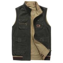 Plius 9xl liemenė, medvilnė, dvipusė taktinė liemenė, daug kišenių berankovių striukė Chalecos Para Hombre paltas vyrams XL black
