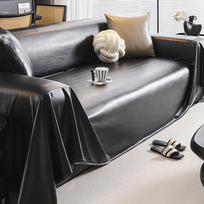 Sofa Rankšluostis Vienas Gabalas Odos Sofos Užvalkalas Apsauga Nuo Katės Įbrėžimų Nelipnus Plaukams Atsparus Techninis Audinys Užvalkalas Atspalvis Pillow case šalta juoda spalva