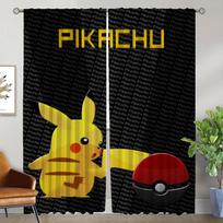 Namų Interjero Užuolaidos 2 Vnt. P-pokemonų Užuolaidos Vaikų Kambario Langų Užuolaidų Roletai Pertvara Helovino Dekoracija Gyvenamasis W50xH70cmx2pcs-CL