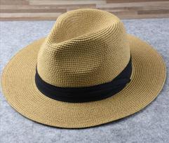 2020 Madinga vyriška sulankstoma panamos šiaudinė skrybėlė - didelės kraštinės džiazo fedora su apsauga nuo saulės Large 58-60cm chaki
