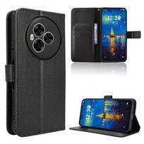 Atlenkiamas dėklas TCL NxtPaper 60 Ultra telefonui, PU odos telefono dėklas, viso korpuso apsauga [RFID blokavimas], apsauginiai dėklai for TCL NxtPaper 60 Ultra juoda