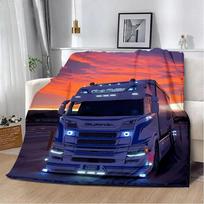 ScaniaS SunkvežimiaiS Spausdinta antklodė Pikniko antklodės Šilta antklodė Minkšta ir patogi antklodė Namams Kelionei Gimtadienio dovana 40x50in